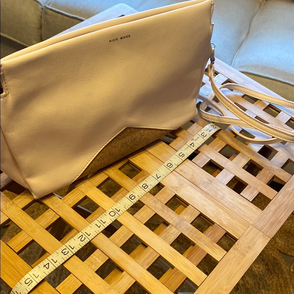 Pixie Mood Tan and Pink Shoulder Bag